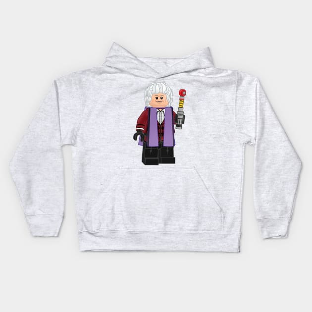 Lego Third Doctor Kids Hoodie by ovofigures